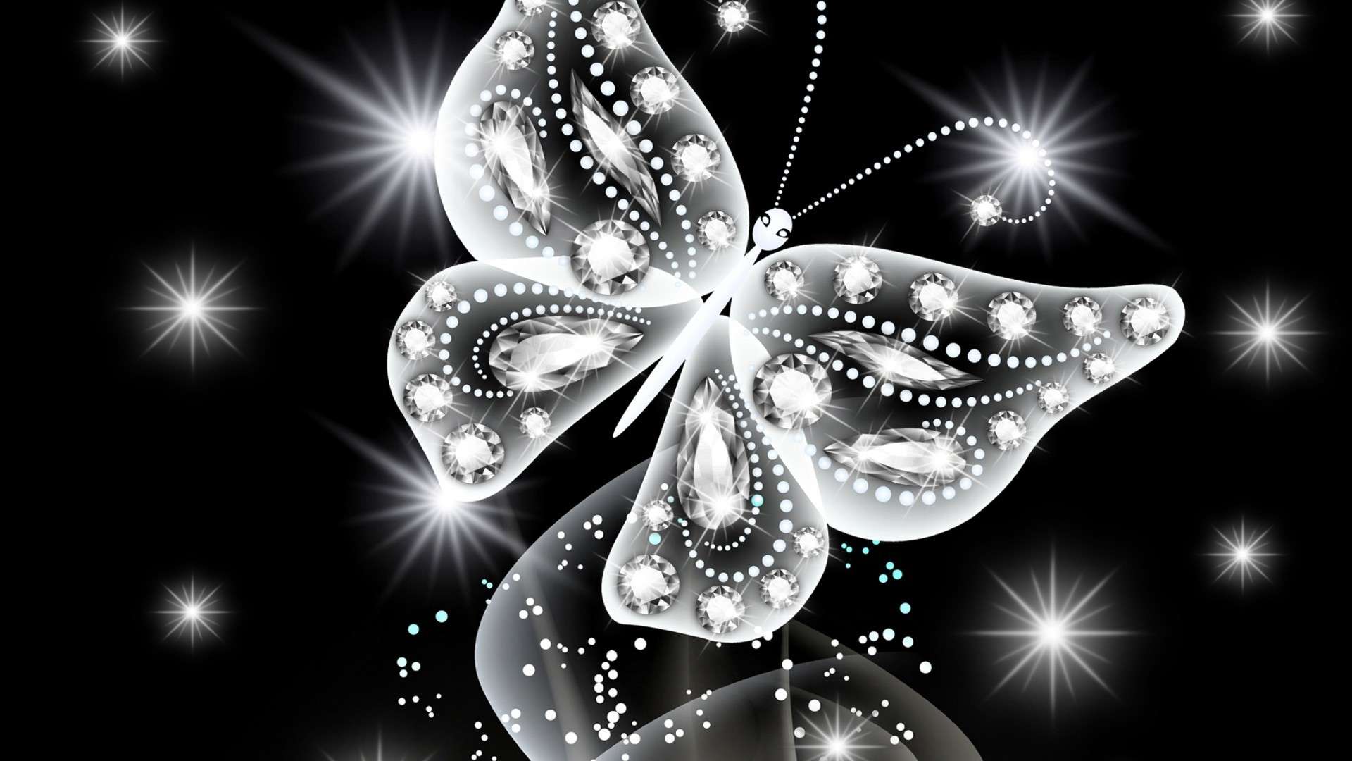 1920x1080 iPhone Black Butterfly Wallpaper