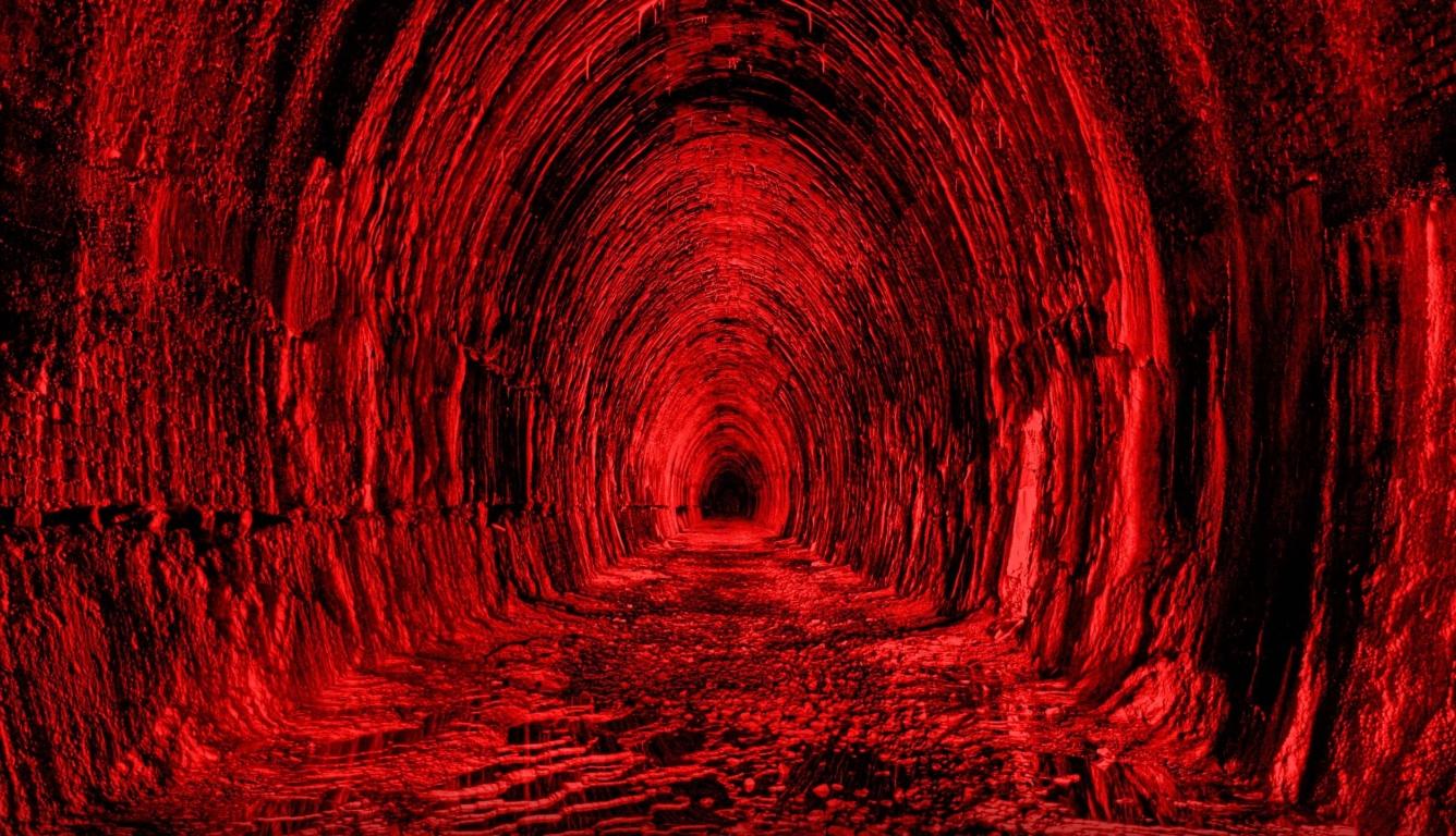 1336x768 tunnel, red, black HD Laptop .