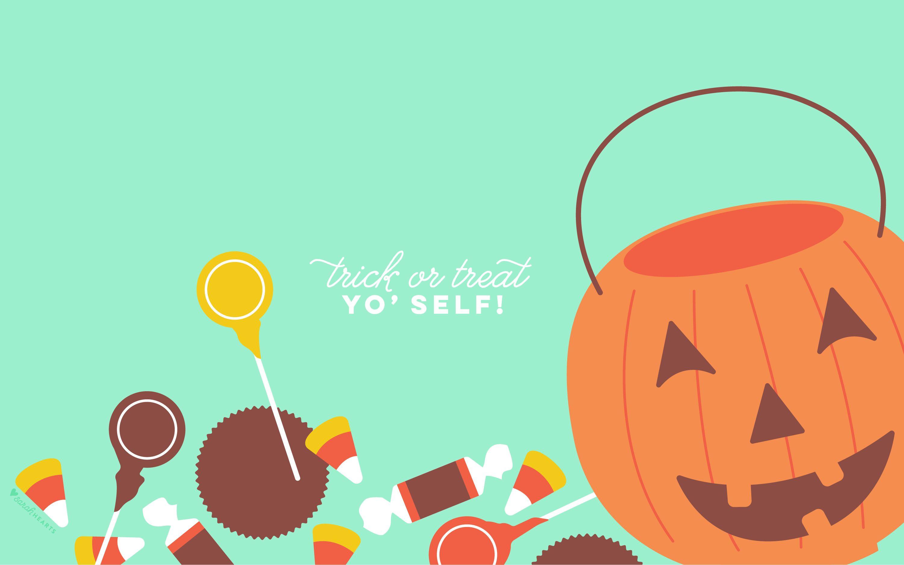 3001x1876 October 2018 Halloween Candy Calendar Wallpaper
