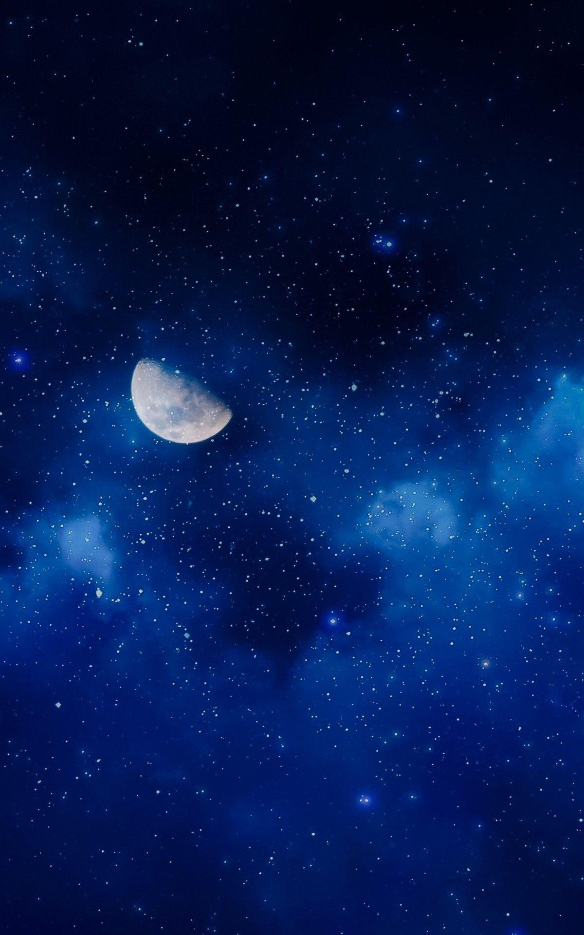 Mặt trăng 1200x1920, Tinh vân xanh, Sao, Thiên hà .teahub.io