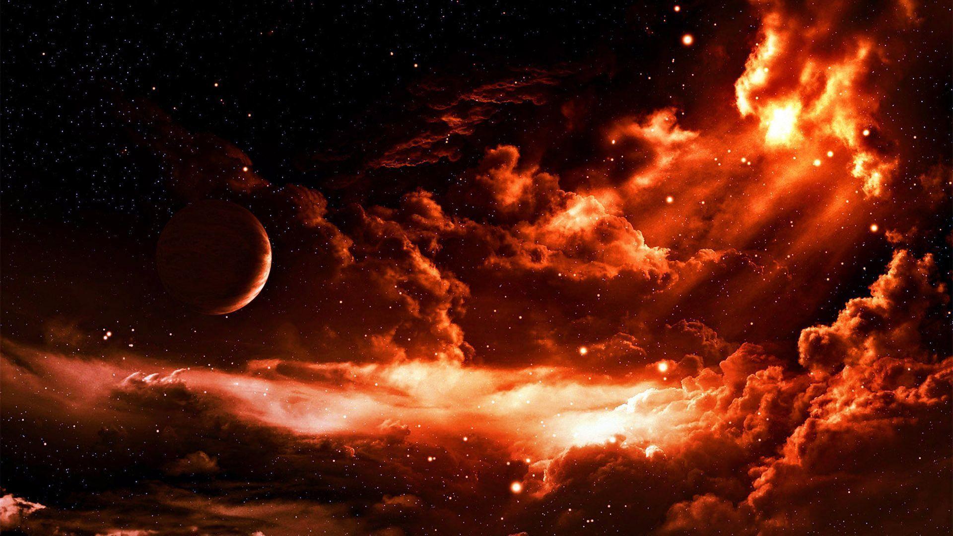 1920x1080 Red Moon Wallpaper Group