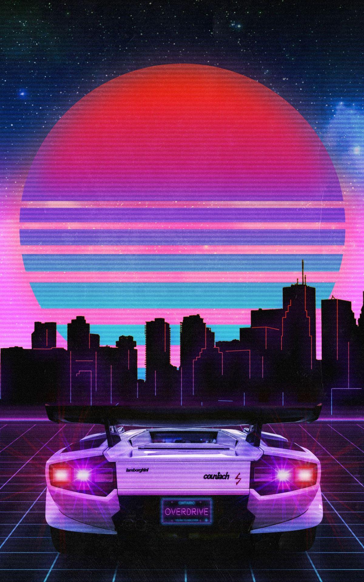 1200x1920 Retro City 4k Wallpaper .