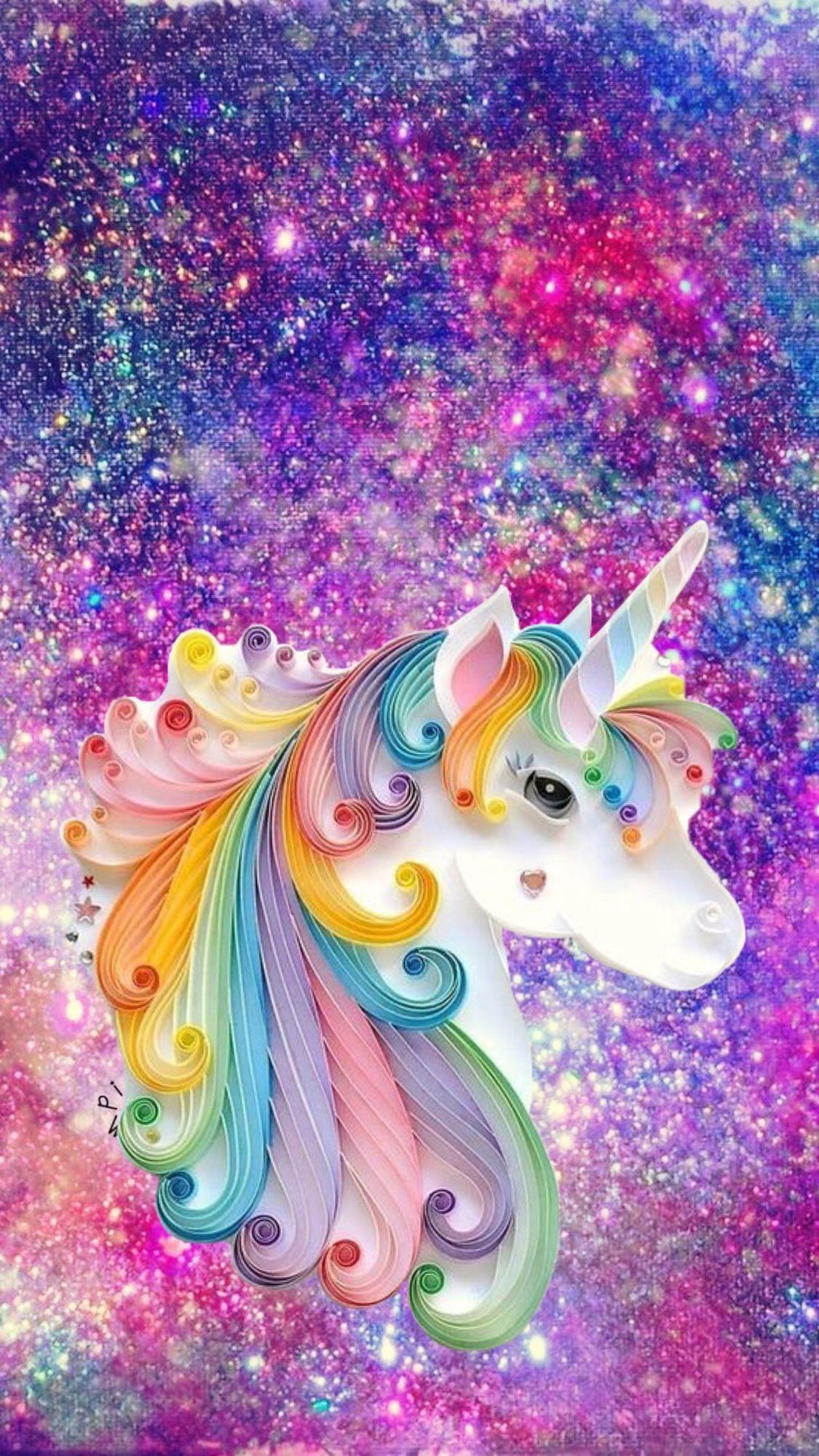 1125x2001 Unicorn with sparkle background