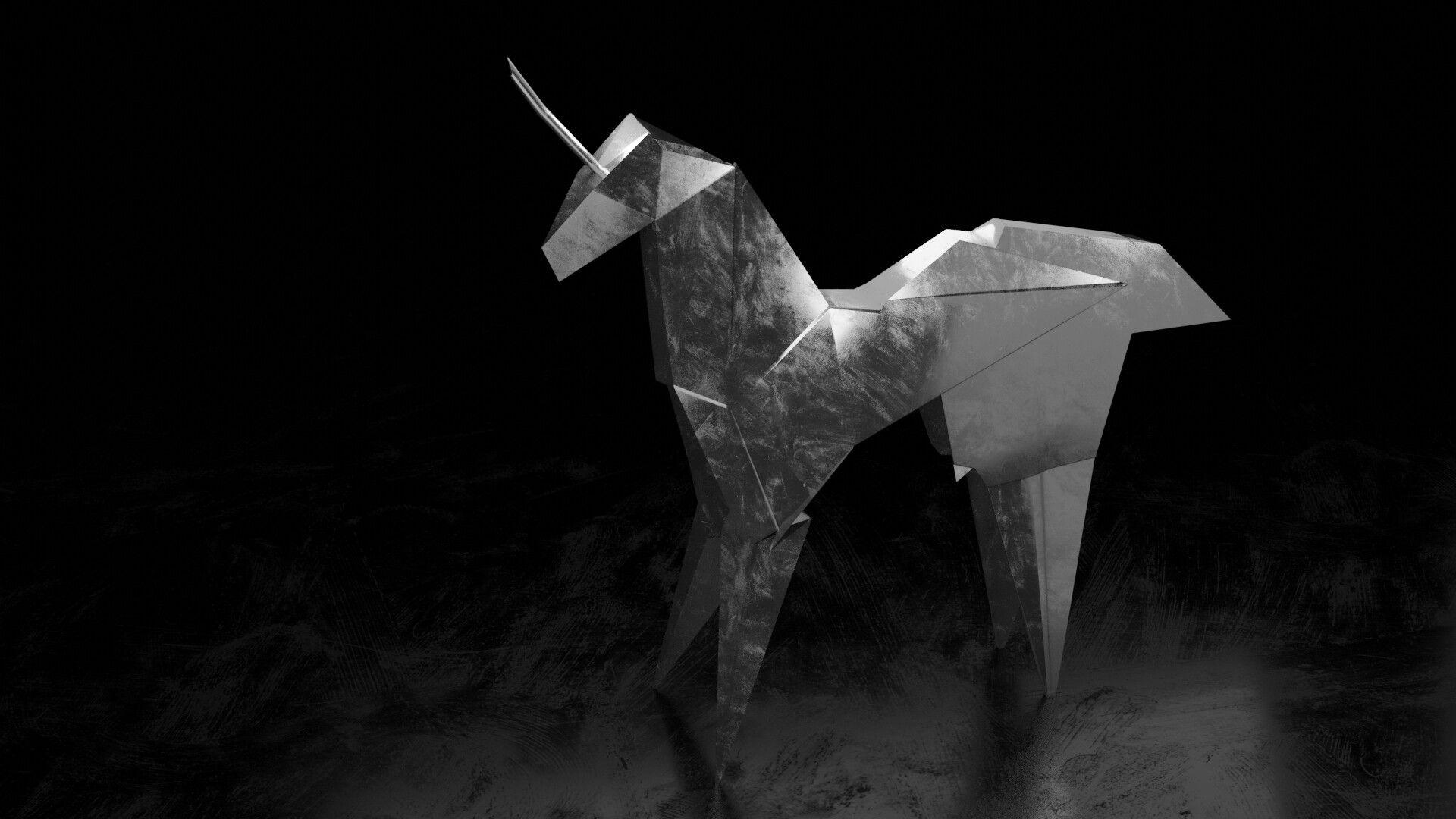 1920x1080 Blade Runner Origami Unicorn 3D modelwosvell.