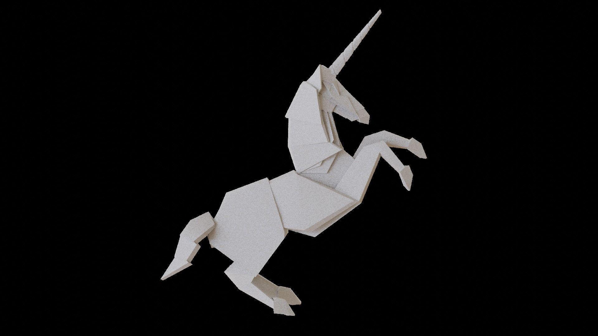 1920x1080 3D model Origami Unicorn. CGTradercgtrader.com · In stock