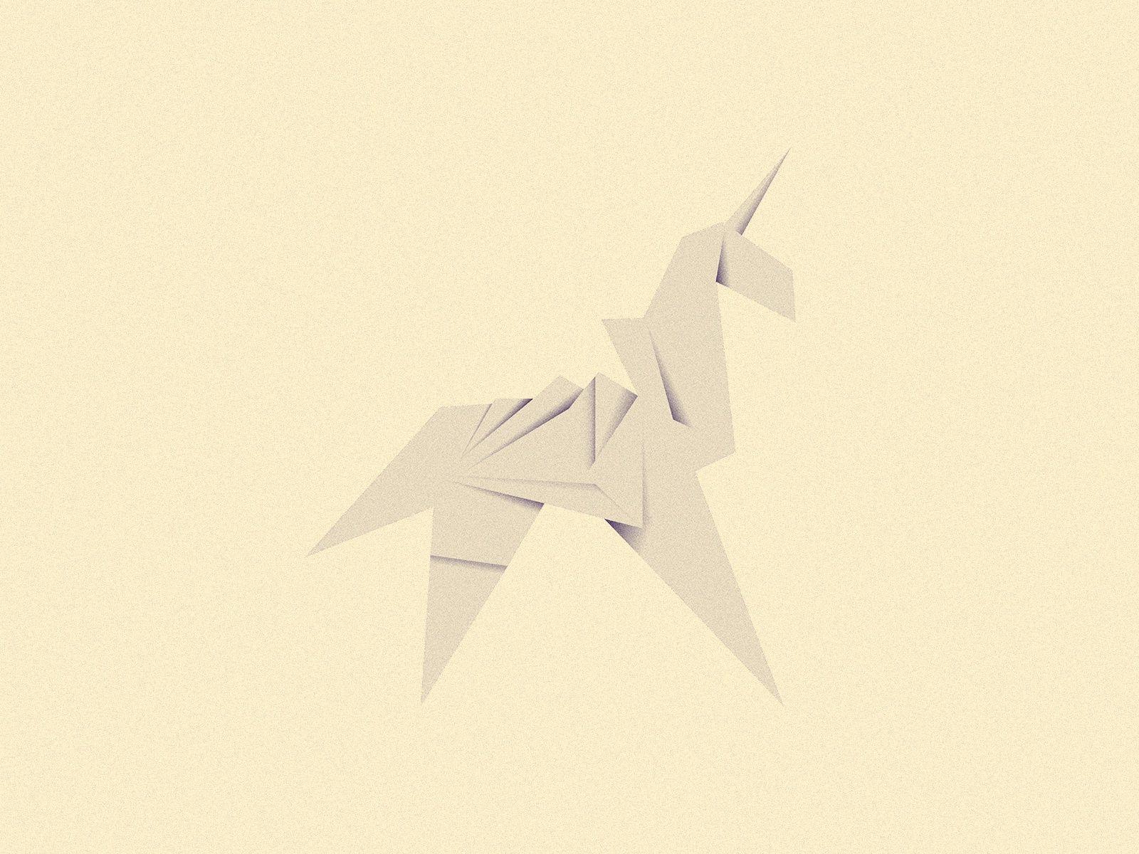 1600x1200 Blade Runner inspired origami unicorn .