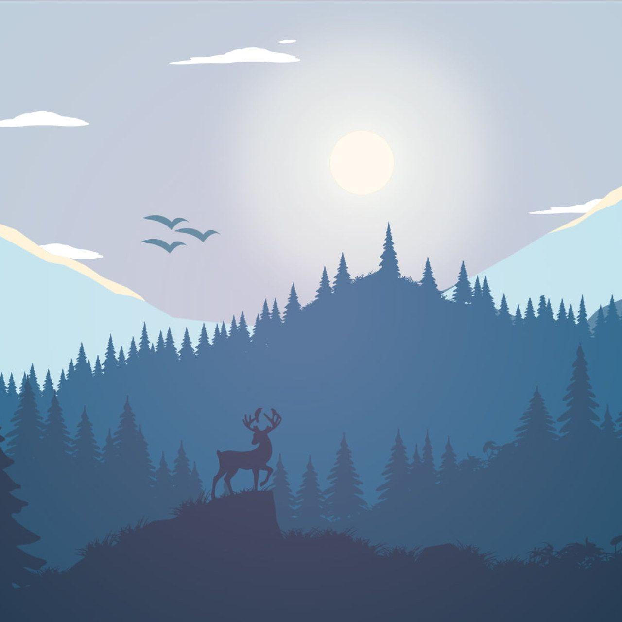 Minimalist Deer Wallpapers - Top Free Minimalist Deer Backgrounds ...