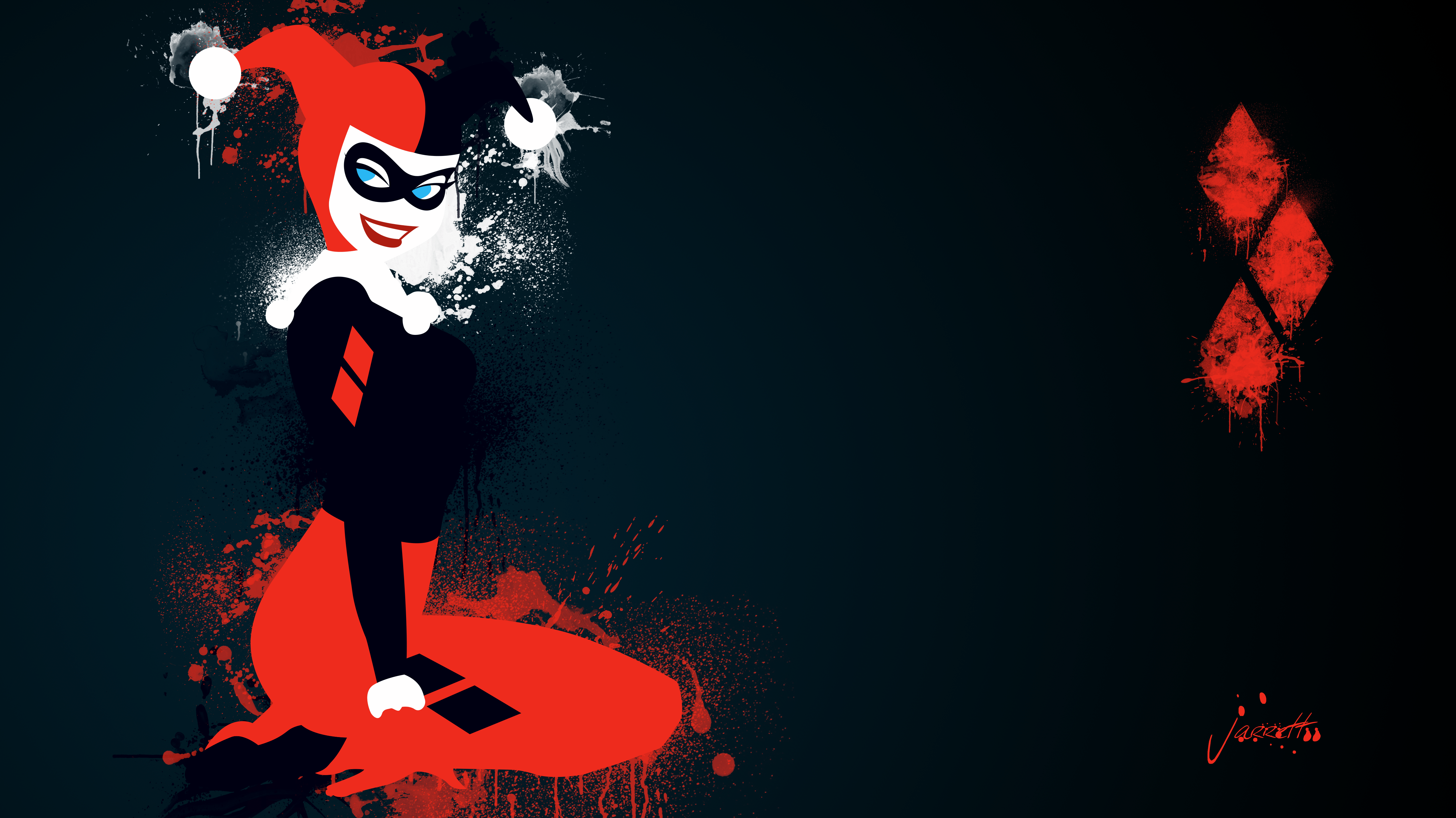 5120x2880 Red and Black Harley Quinn Wallpaper .wallpaper.dog