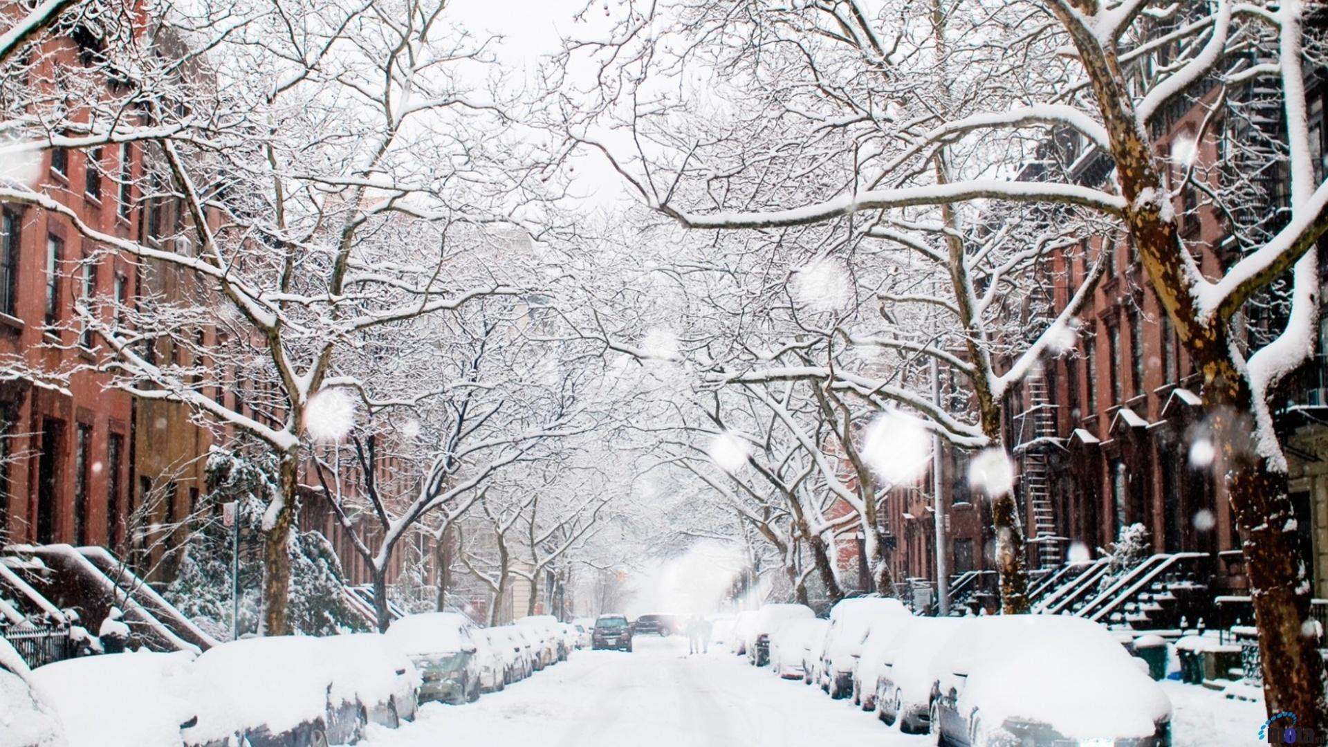 1920x1080 Winter City Wallpaper