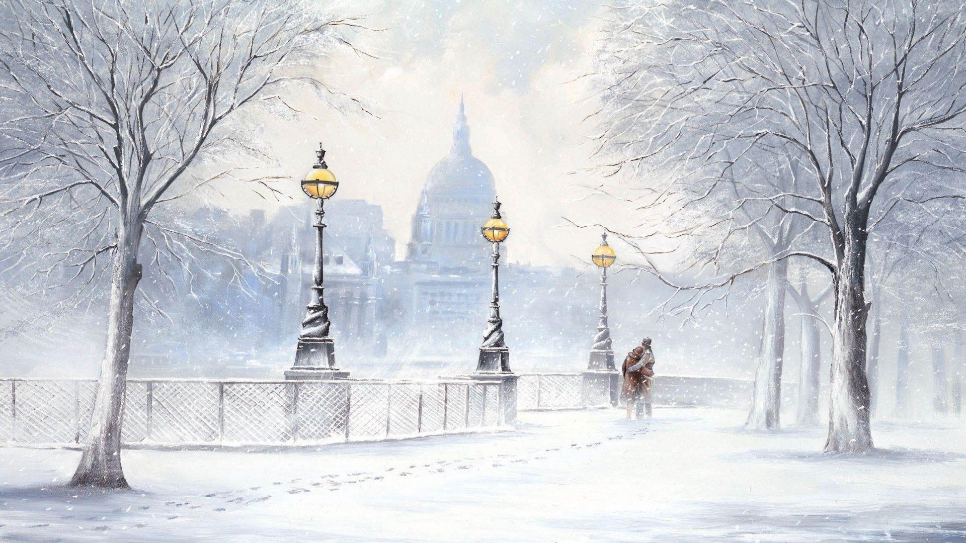 1920x1080 Winter City Wallpaper Desktop .bastywallpaper.