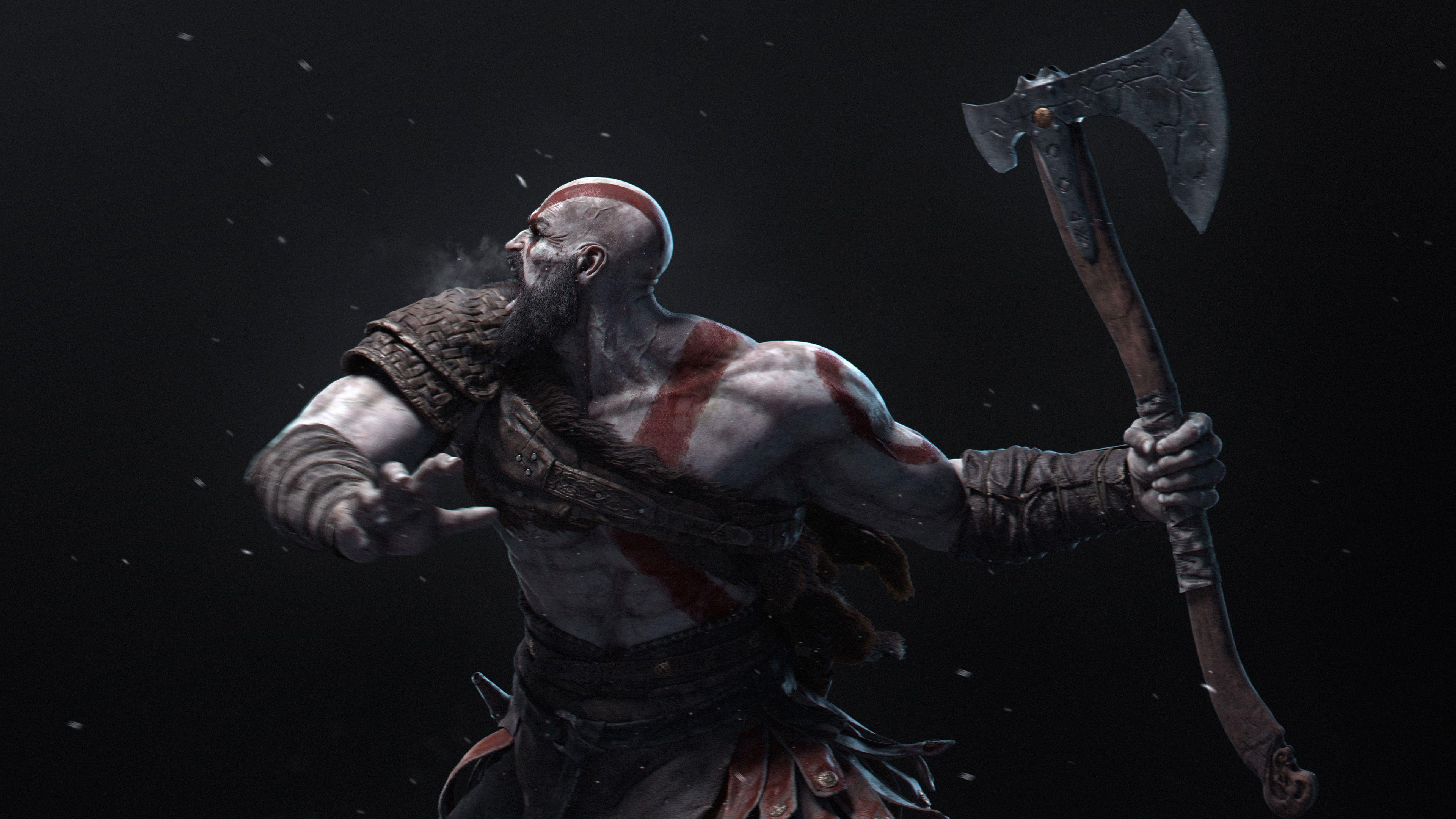 3840x2160 Kratos Hitting With Axe 4k, HD Games, 4k Wallpaper, Image, Background, Photo and Picture