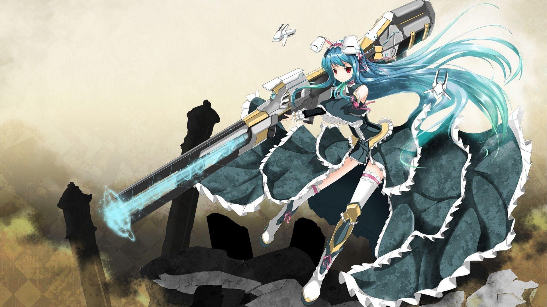 1920x1080 Anime Girl Badass Wallpaper .