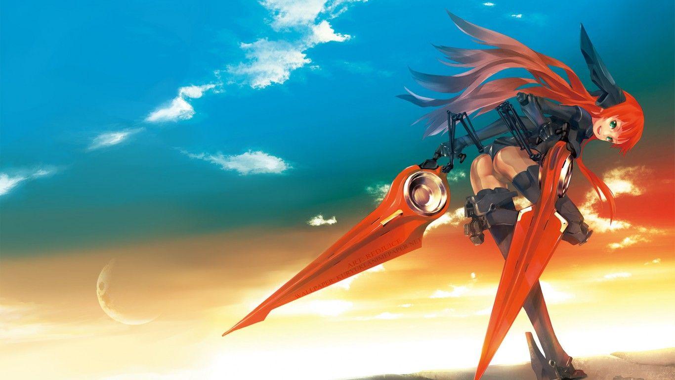 1366x768 Anime Badass Girl HD Wallpaper 1366x768 .