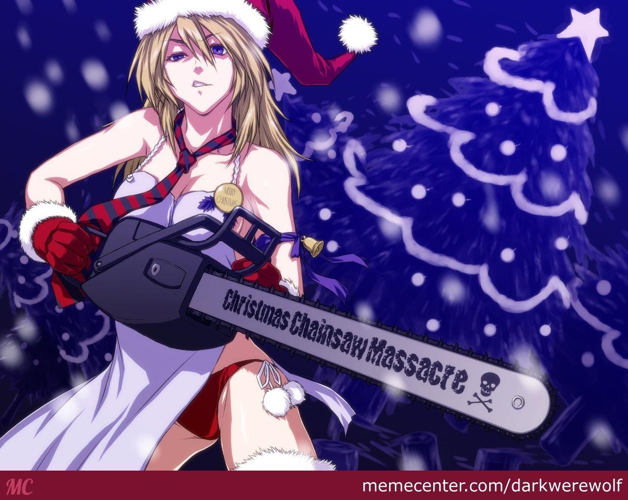 1280x1020 Anime Badass Girl Christmas .