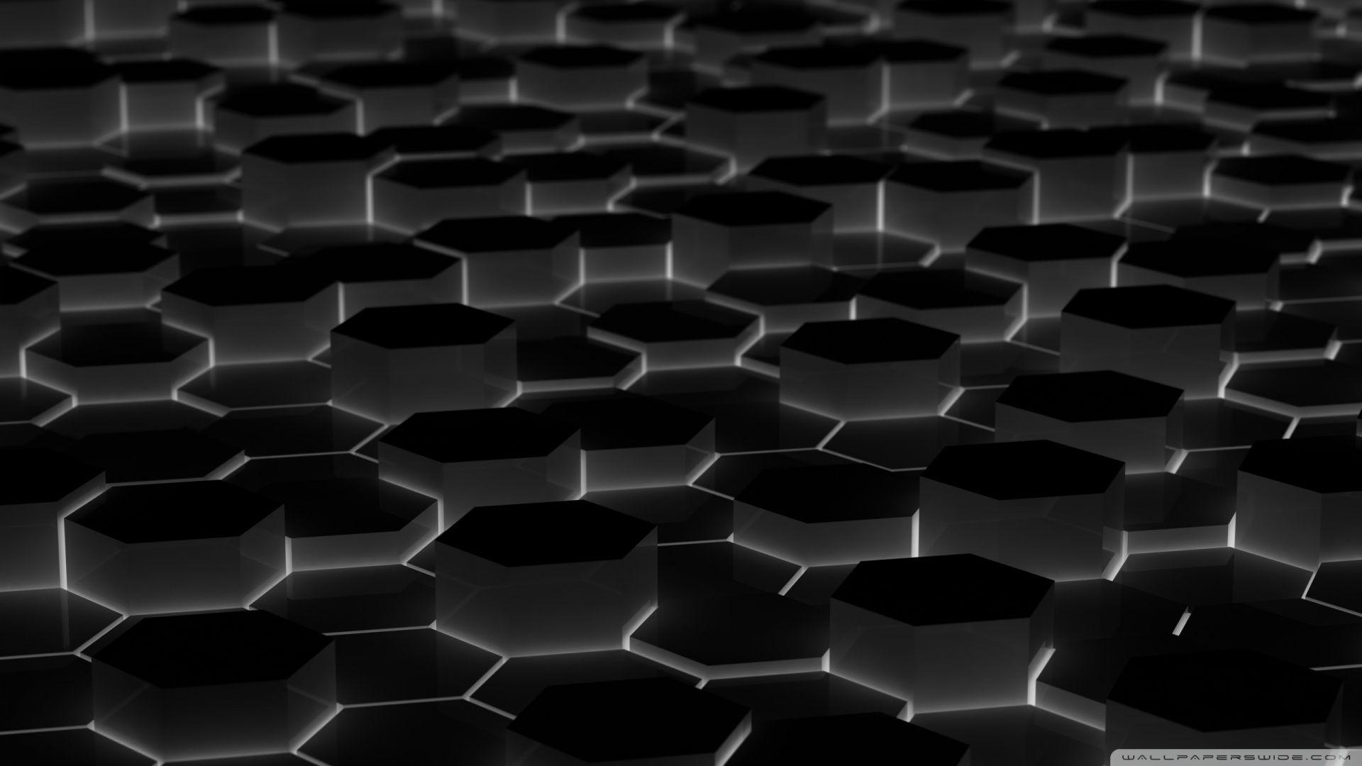 1920x1080 Download Black Hexagons Wallpaper .
