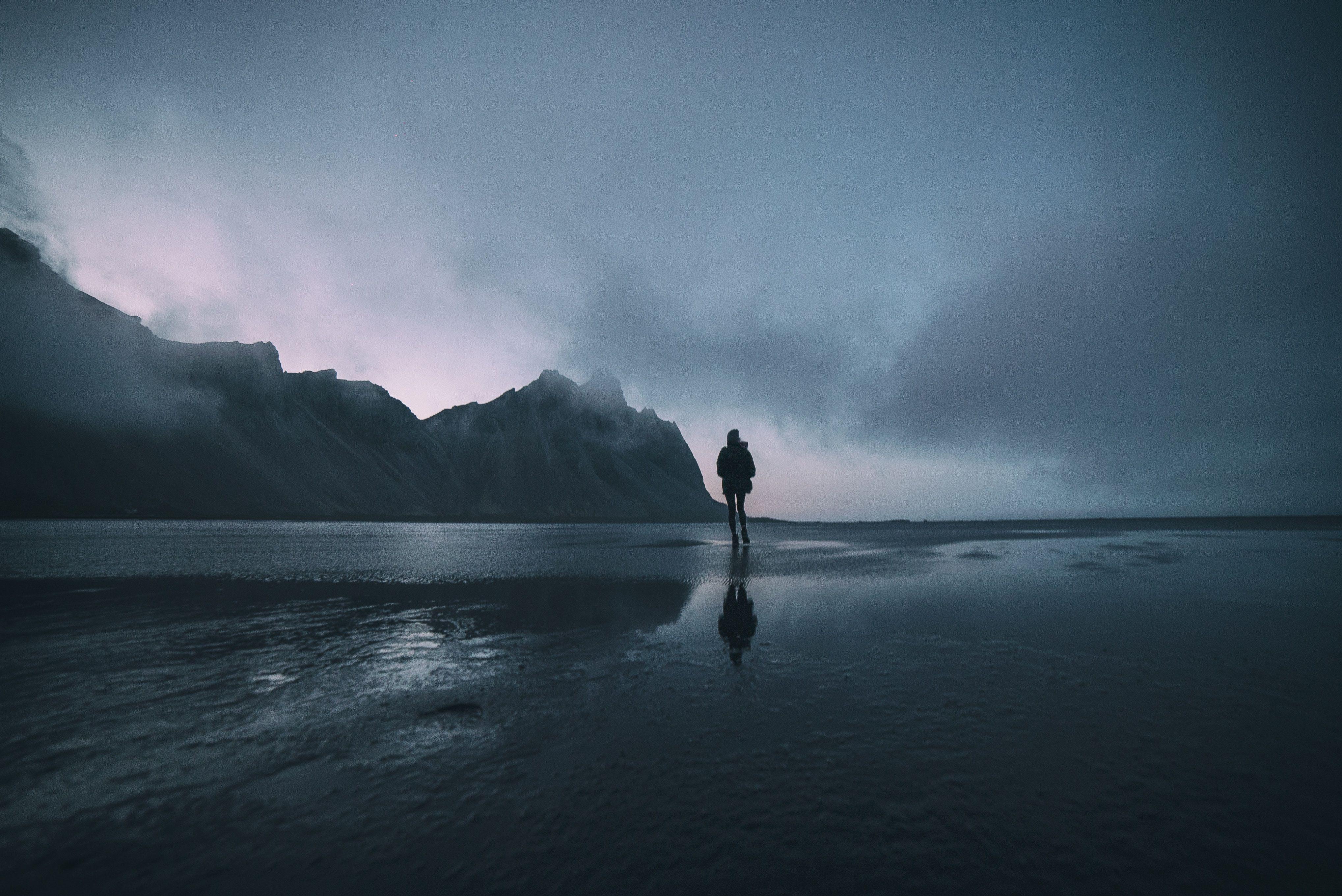 4075x2722 ocean, shore, walk, loneliness HD .