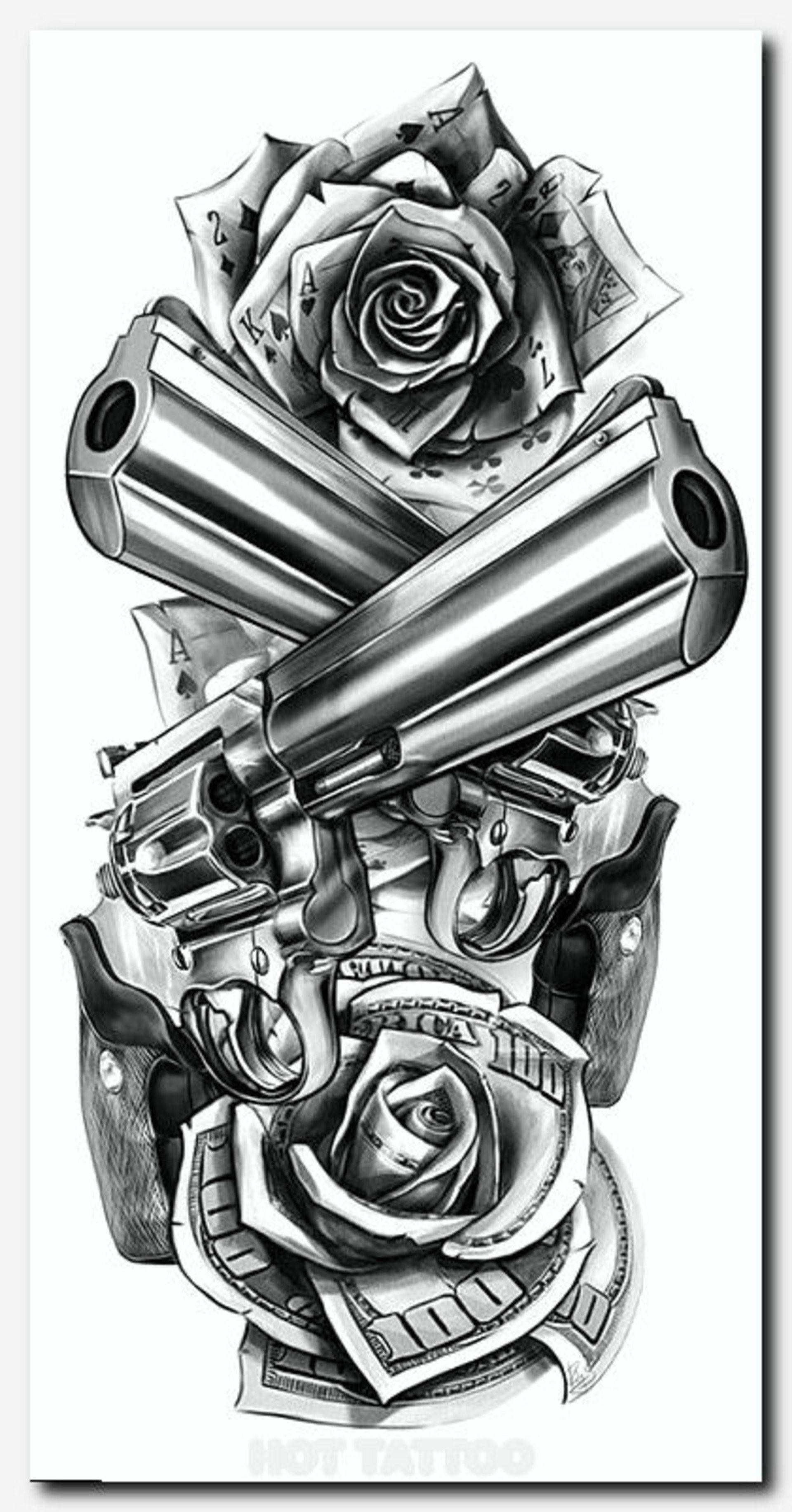 1920x3662 Gangster Gun Tattoo Designs, HD Wallpaper Download N Roses Tattoo HD Wallpaper