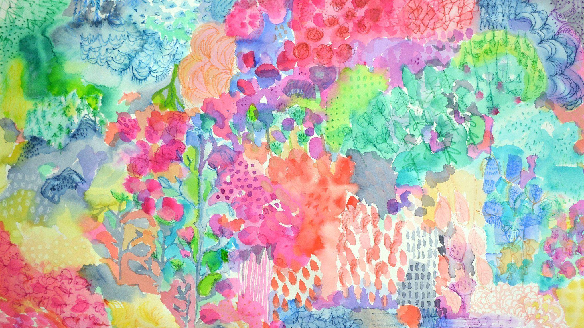 2048x1152 Watercolor desktop wallpaper, Desktop .com
