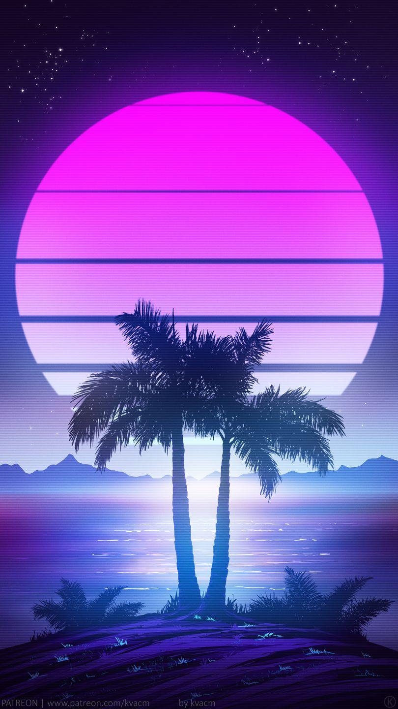 80s Neon Beach Wallpapers - Top Free 80s Neon Beach Backgrounds - WallpaperAccess