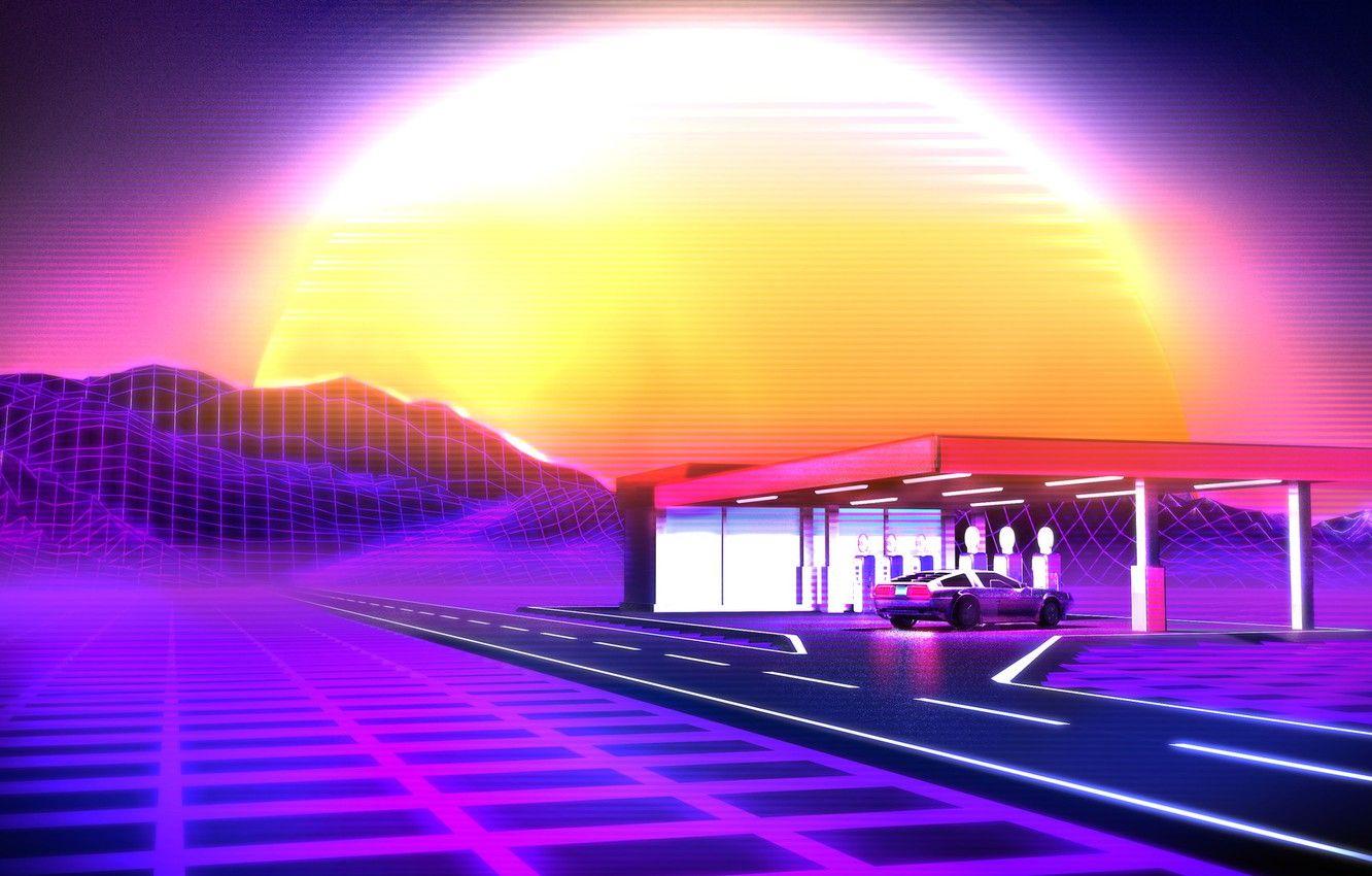 1332x850 Synth, Retrowave, Synthwave .