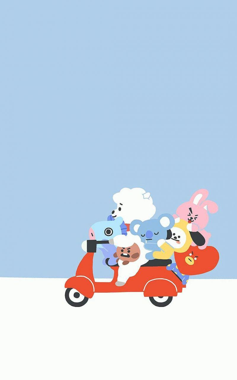 800x1280 Android BT21 Halloween Wallpaper .