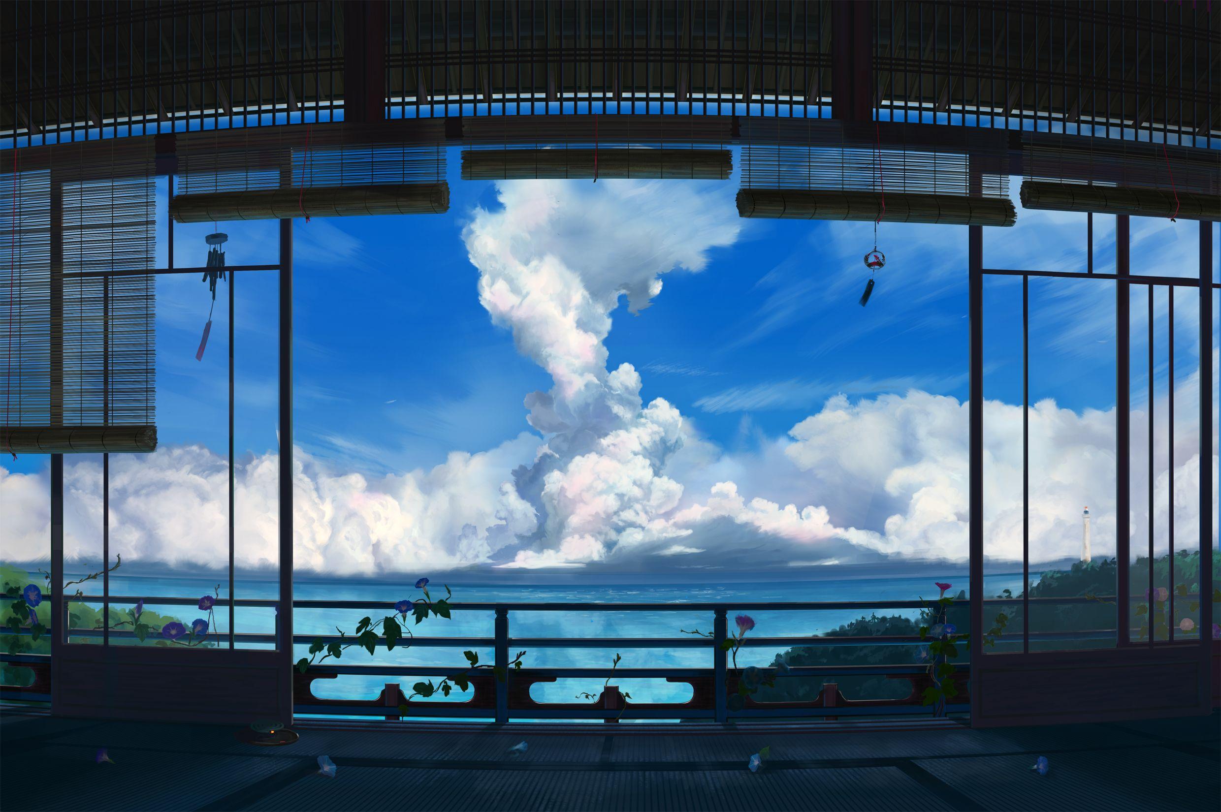 2480x1650 Original clouds flowers landscape original scenic sky summer water wallpaperx1650