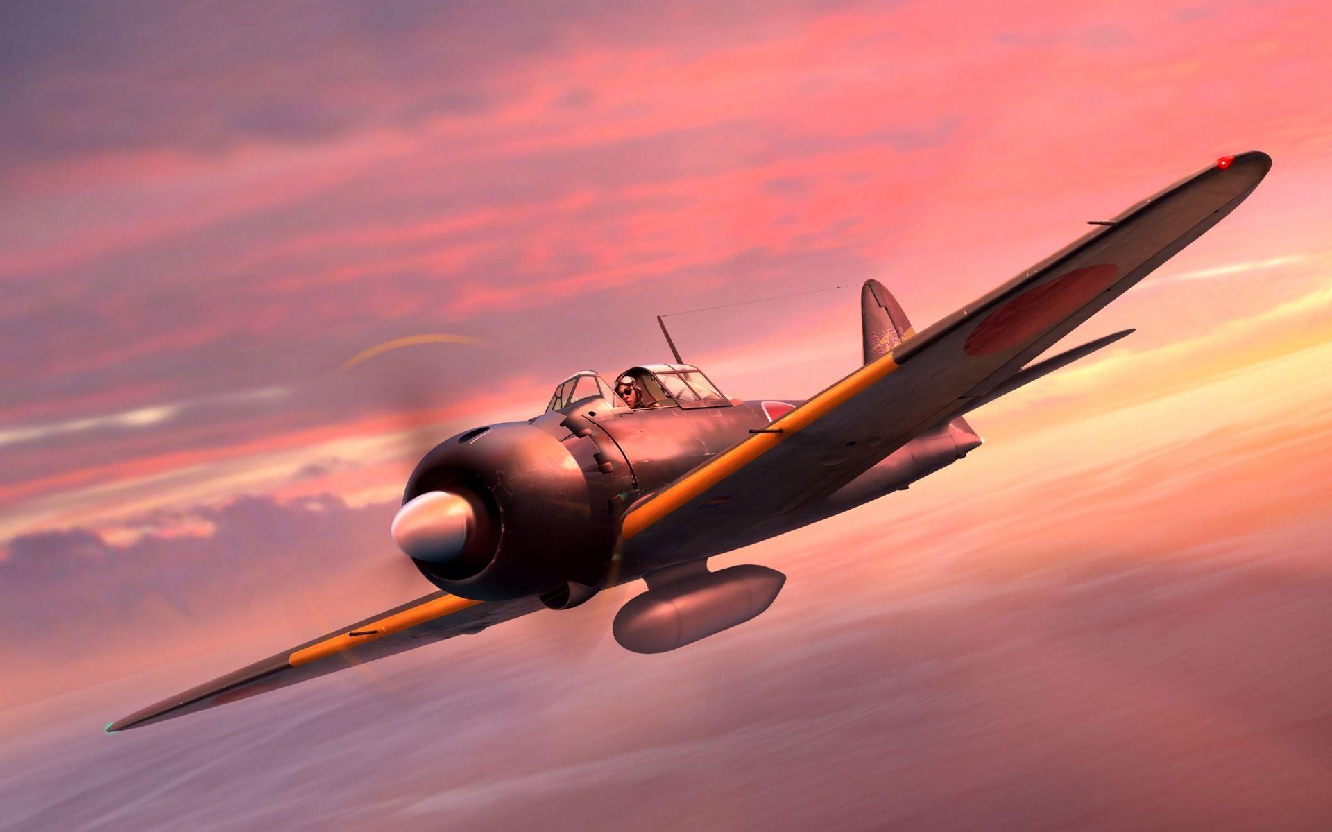 1920x1200 Download wallpaper Mitsubishi A6M Zero .