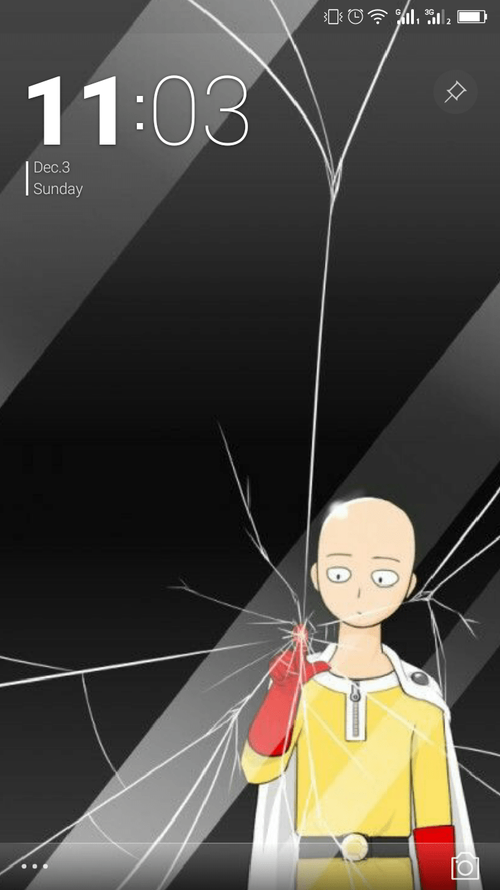 720x1280 Anime One Punch Man Screen Crack