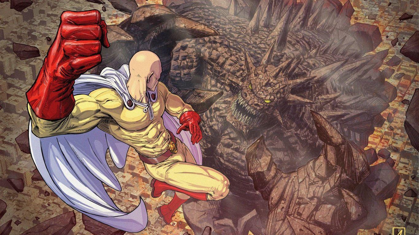 1366x768 Saitama One Punch Man 4k .
