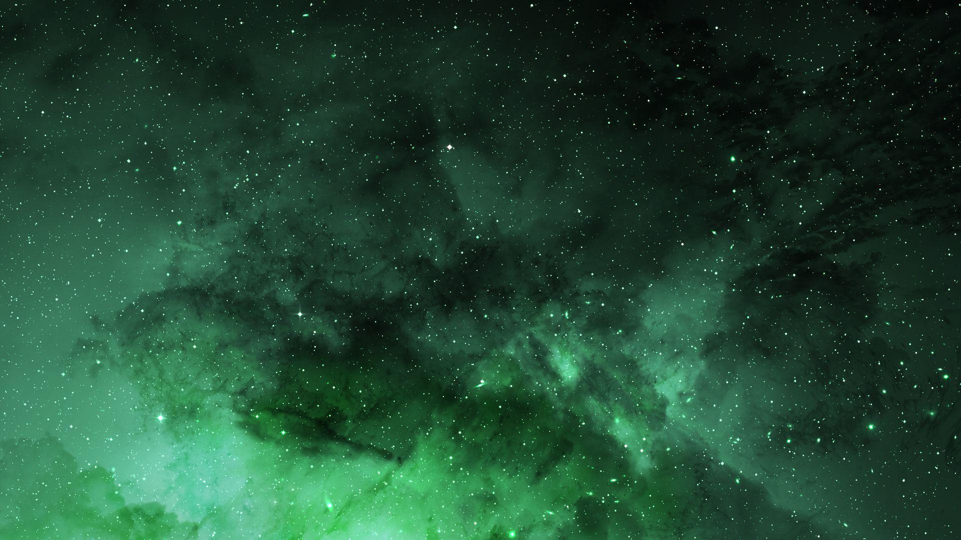1920x1080 Space Stars Green Wallpaper Star Wallpaper HD