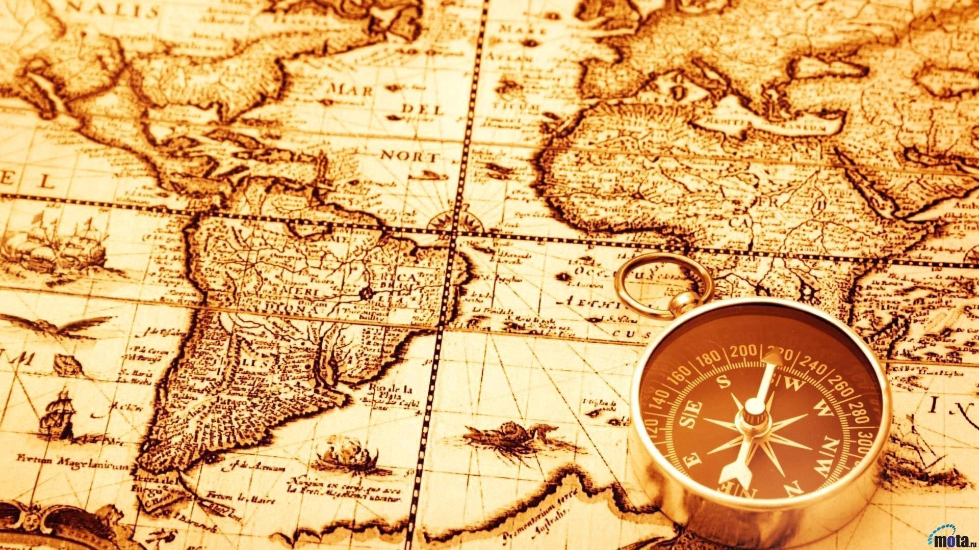 1920x1080 Vintage Map Wallpaper background .