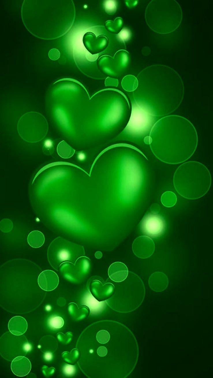Beautiful Green Heart Wallpaper For Phone and Computer  Skip To My Lou