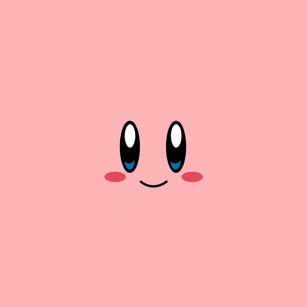 1024x1024 I Love Papers. kirby pink face cute illustration art