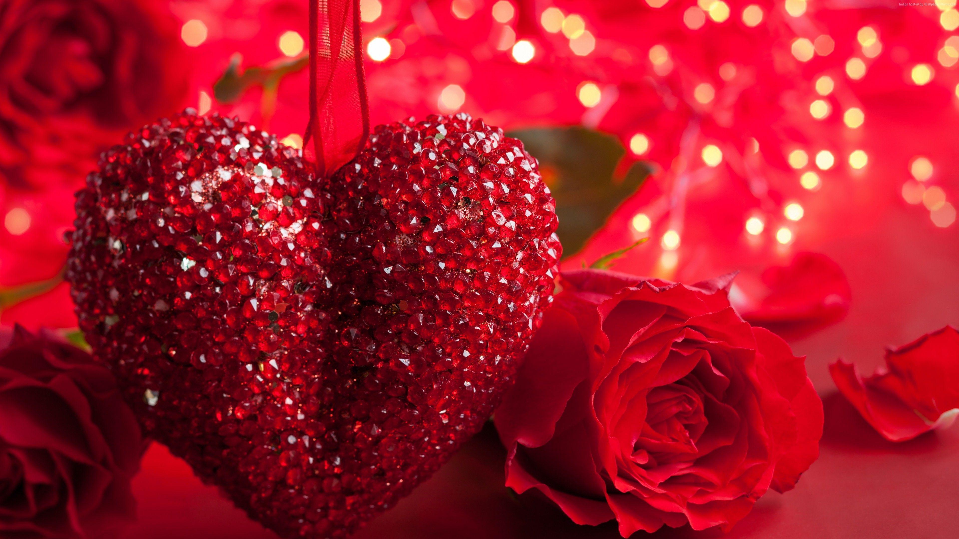 3840x2160 Rose With Heart