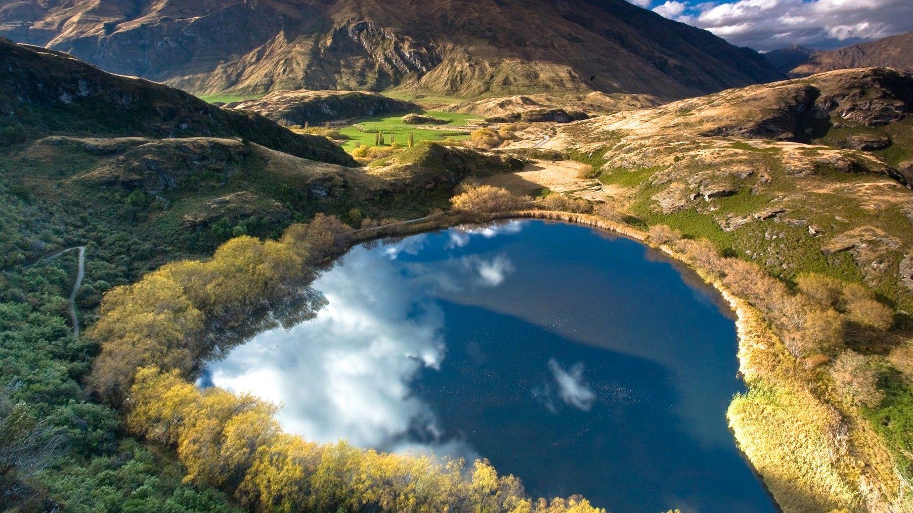 1805x1015 Heart, Lake, Cool Nature Wallpaper .