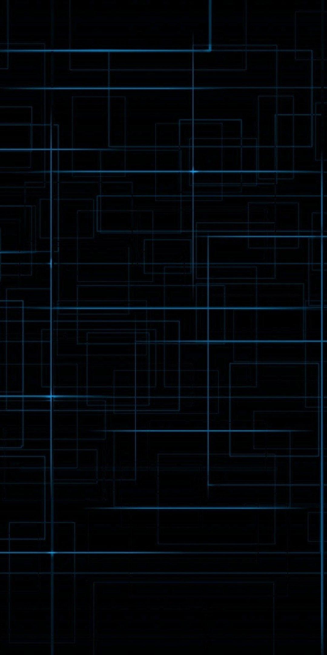 1080x2160 Download 1080x2160 Blue Lines, Black .
