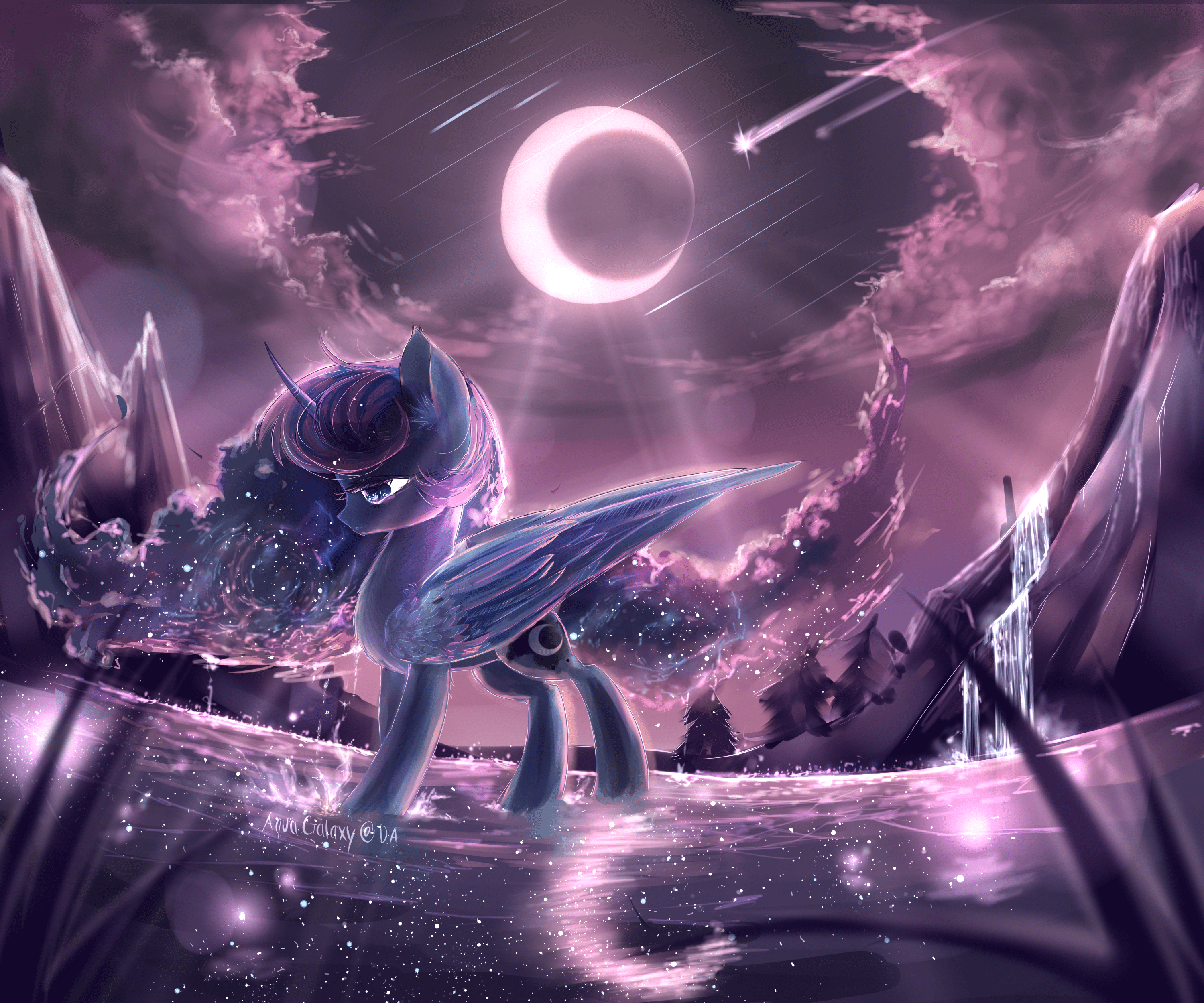 3000x2500 Princess Luna by AquaGalaxy. My Little .