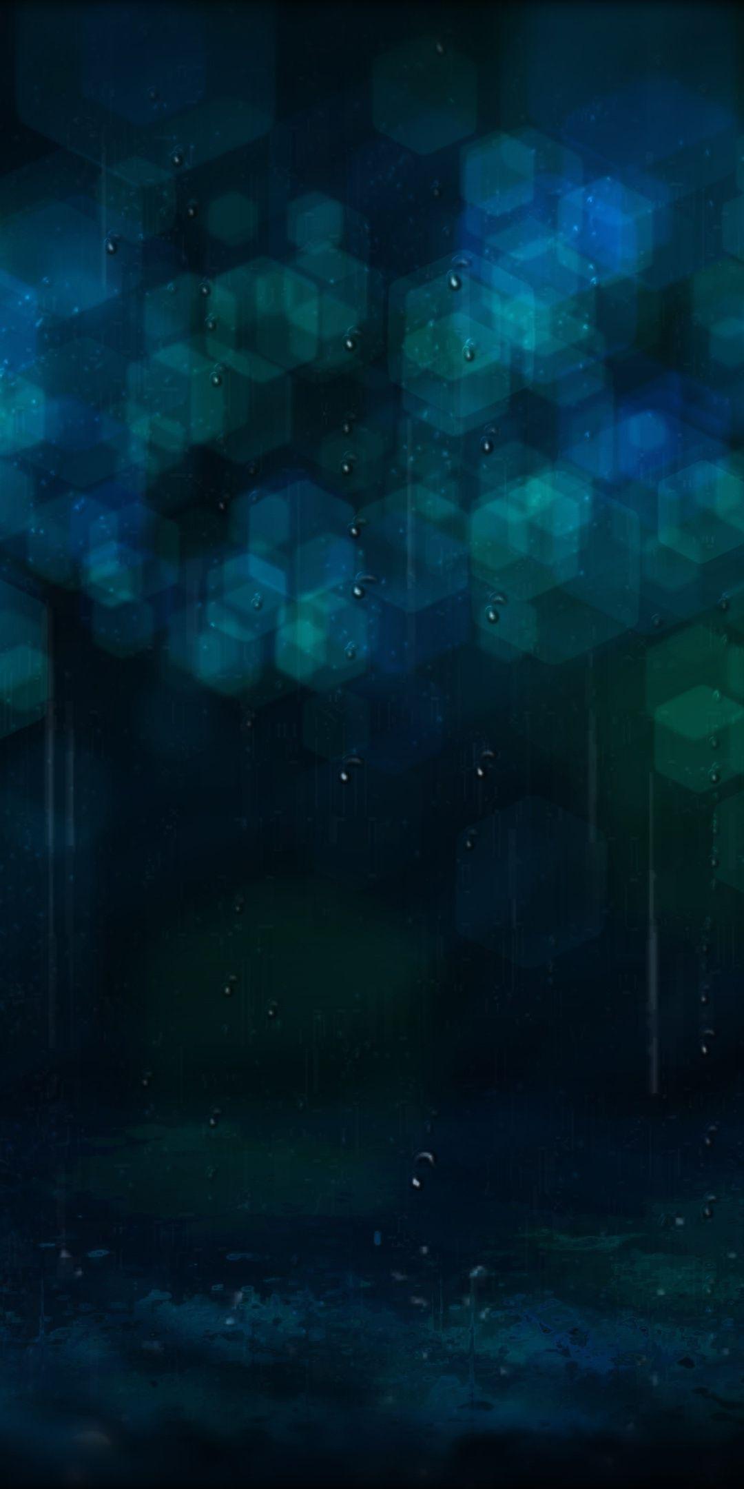 1080x2160 Bokeh, hexagons, abstract, dark .com