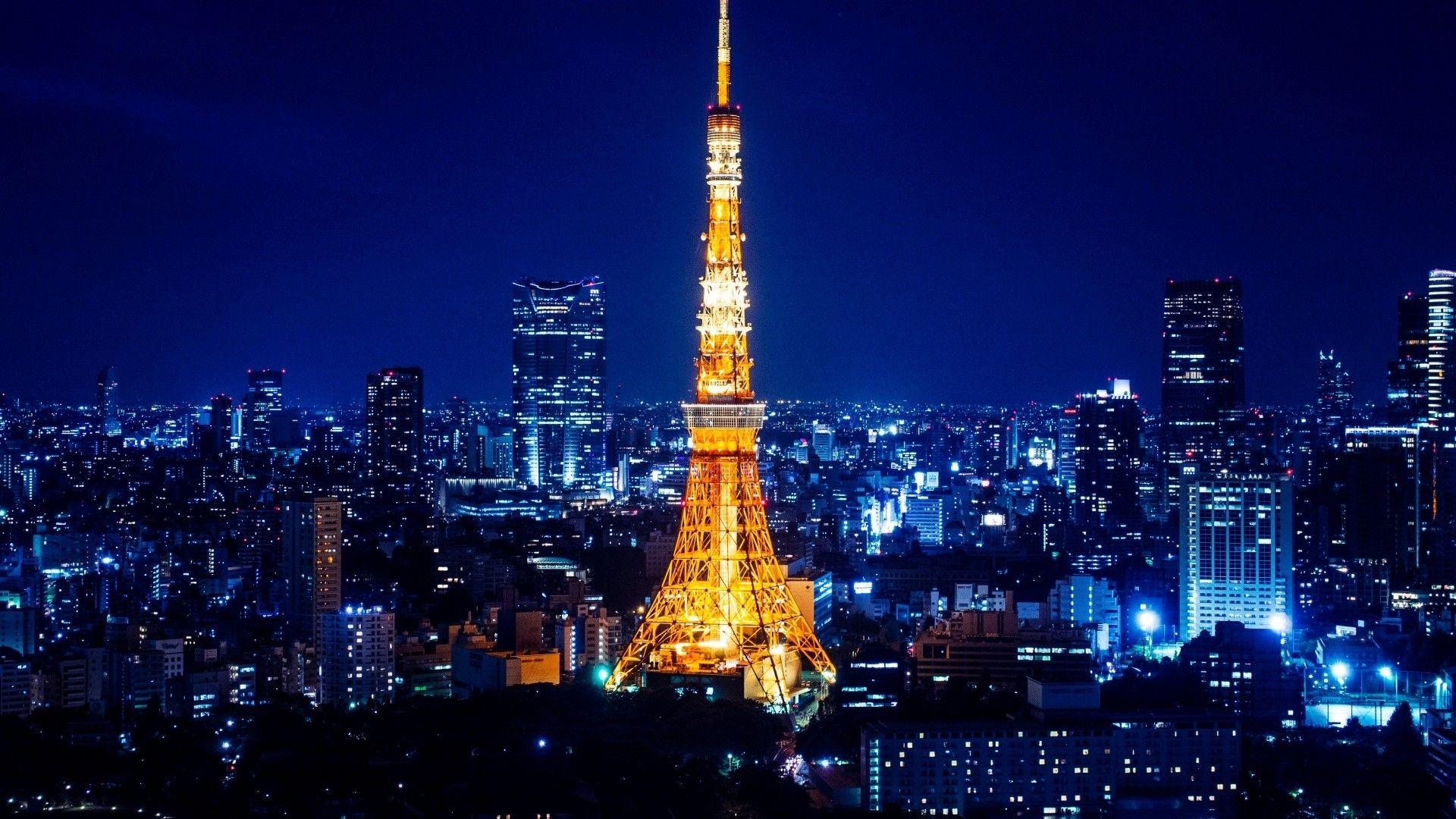 1920x1080 Wallpaper Tokyo, Japan, Light, Night HD, Picture, Image