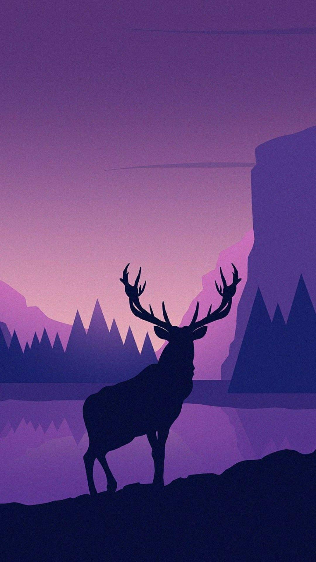1080x1920 Deer wallpaper. Art wallpaper iphone .com