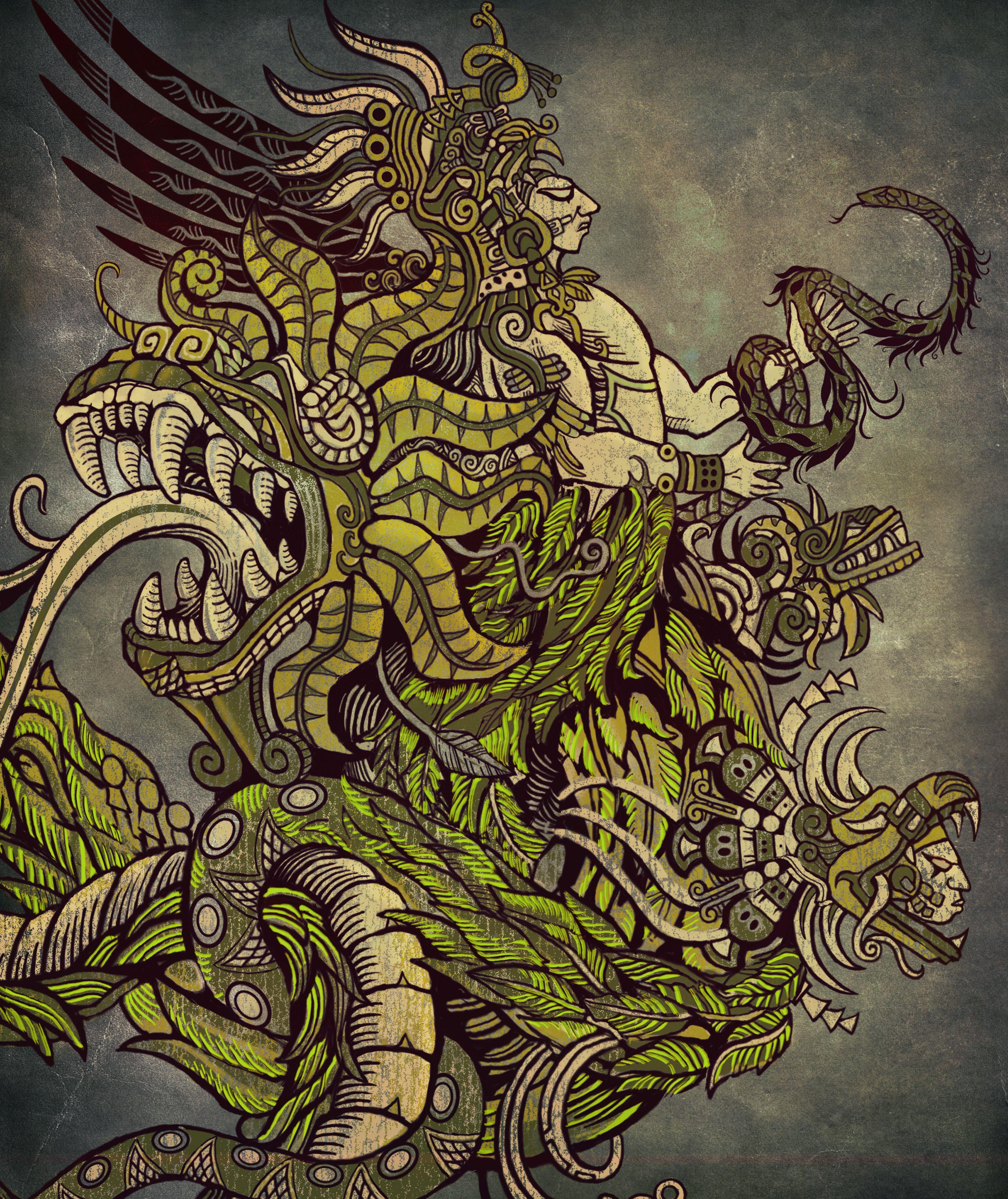4134x4921 Mayan art, Aztec art .com
