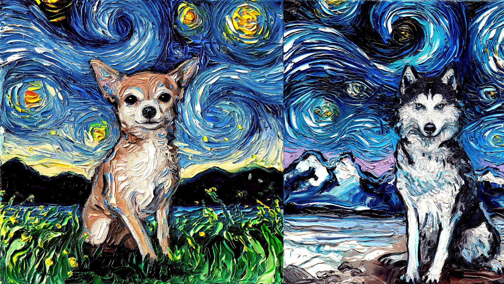 1920x1080 Van Gogh Starry Night Wallpaper .