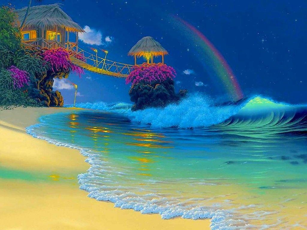 1024x768 Beaches wallpaper: Coral Reefs Blue Fish Fisch Koralle Beauty