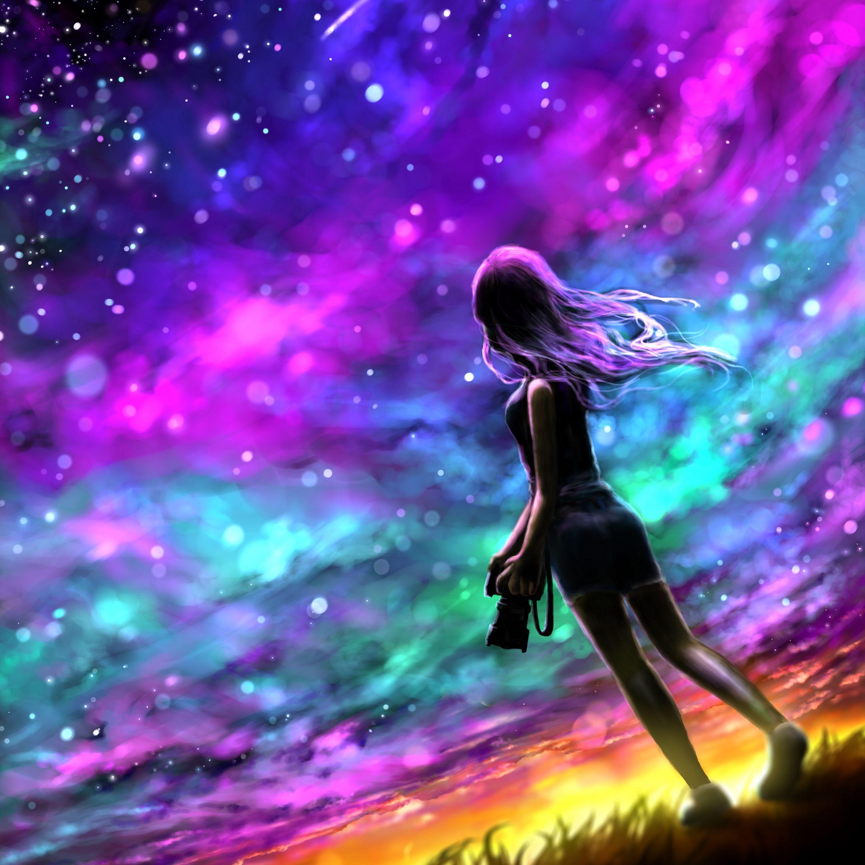2780x2780 Wallpaper Girl, Night, Art .