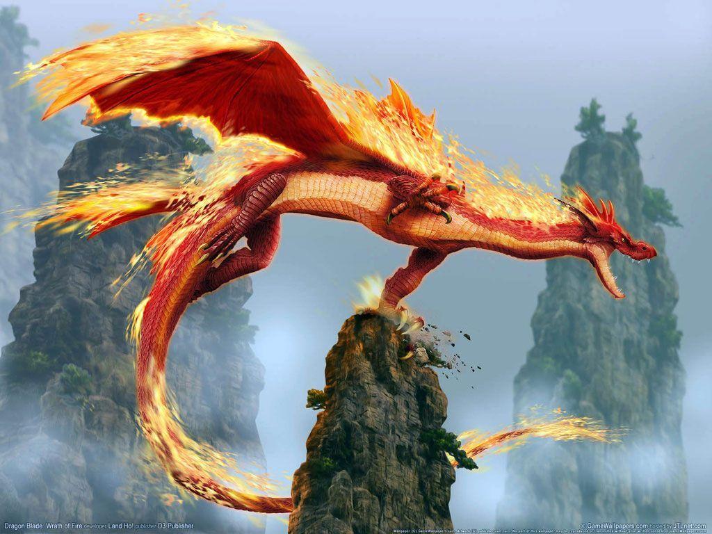 1024x768 Dragon creatures Wallpaper .