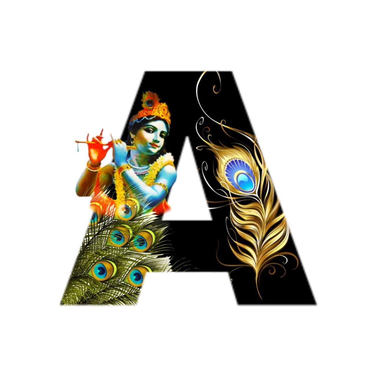 1280x1280 English Alphabets With Lord Krishna Imagebest Whatsapp Messages.