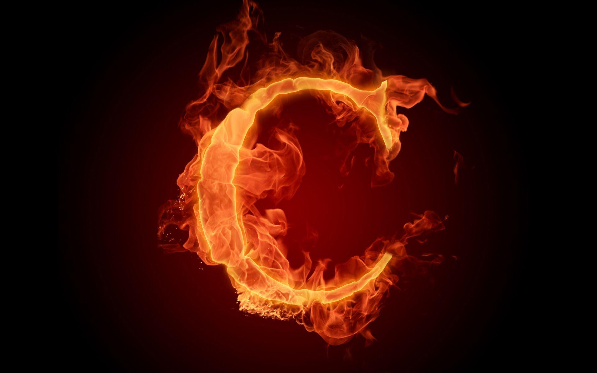 1920x1200 The fiery English alphabet picture C .wallpaper.