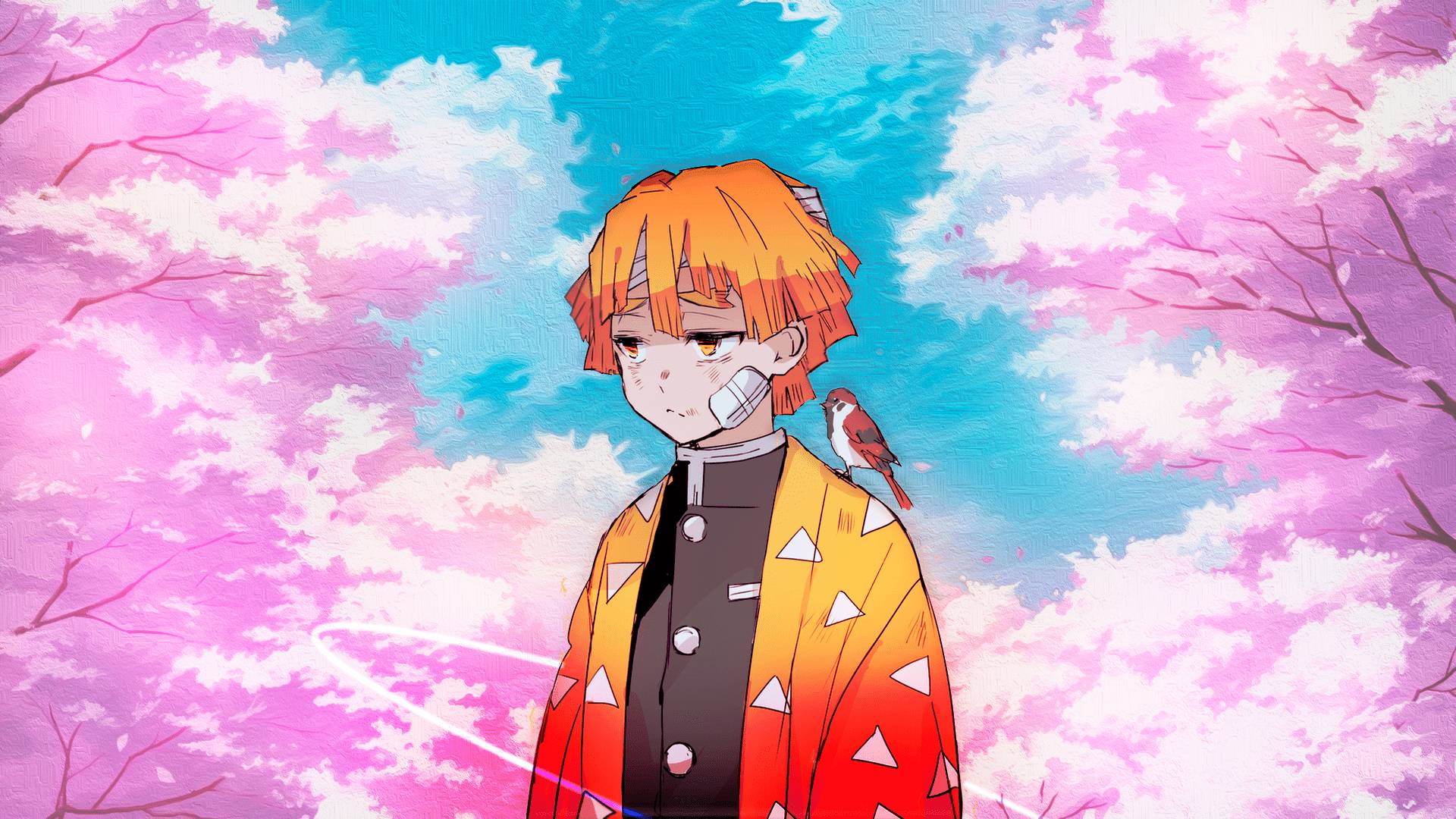 1920x1080 Sad Zenitsu Agatsuma Painting Wallpaper .