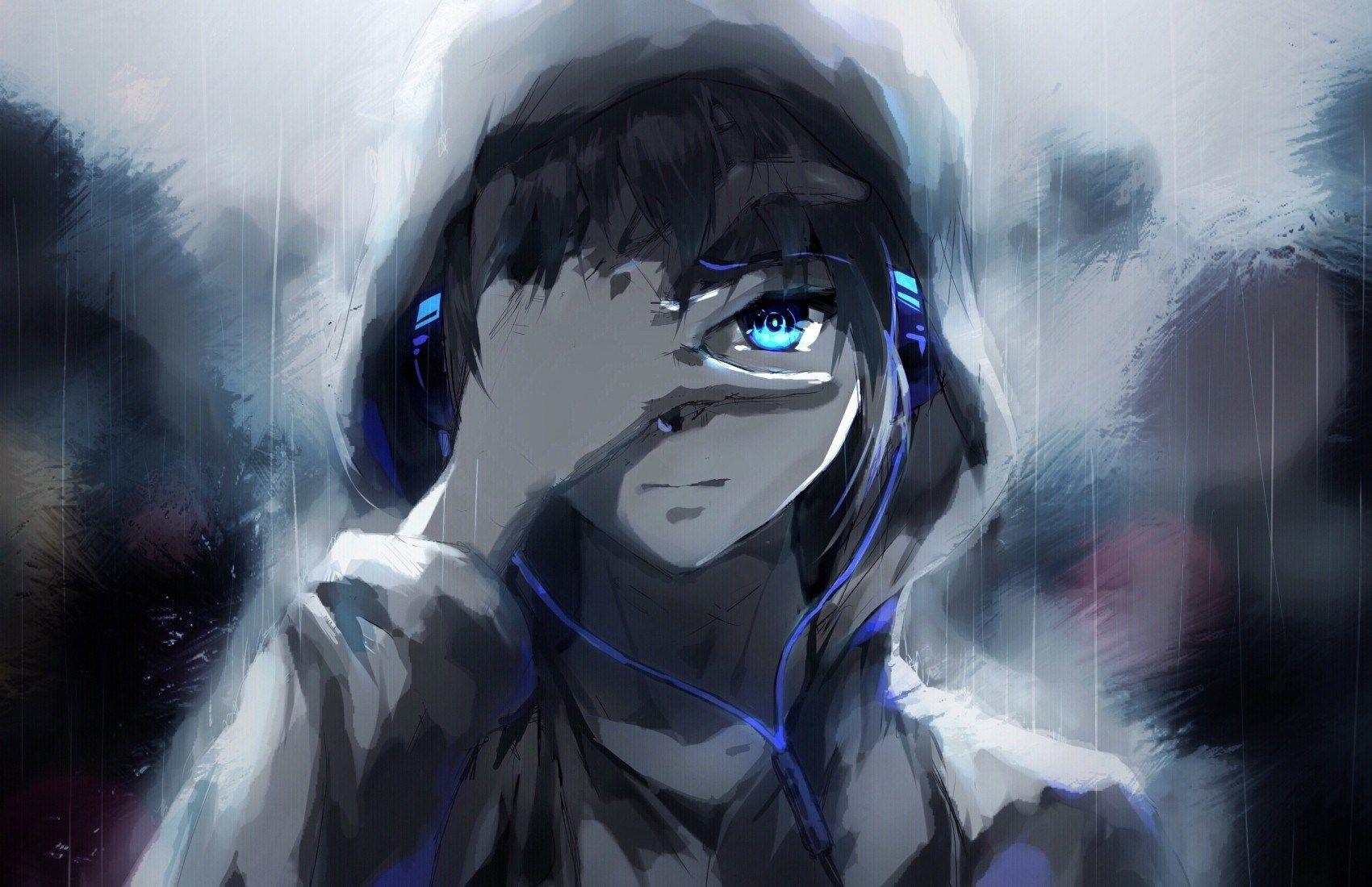 1700x1100 Wallpaper Hoodie Anime Boy With .novocom.top