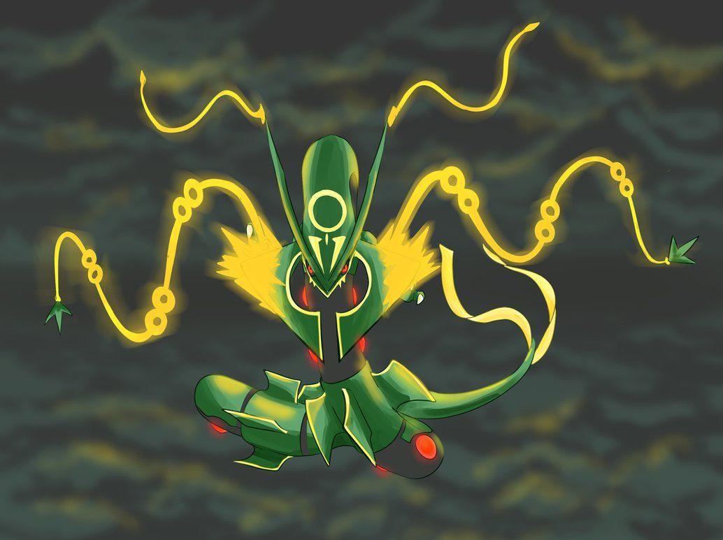 1034x773 Shiny Mega Rayquaza Wallpaper .